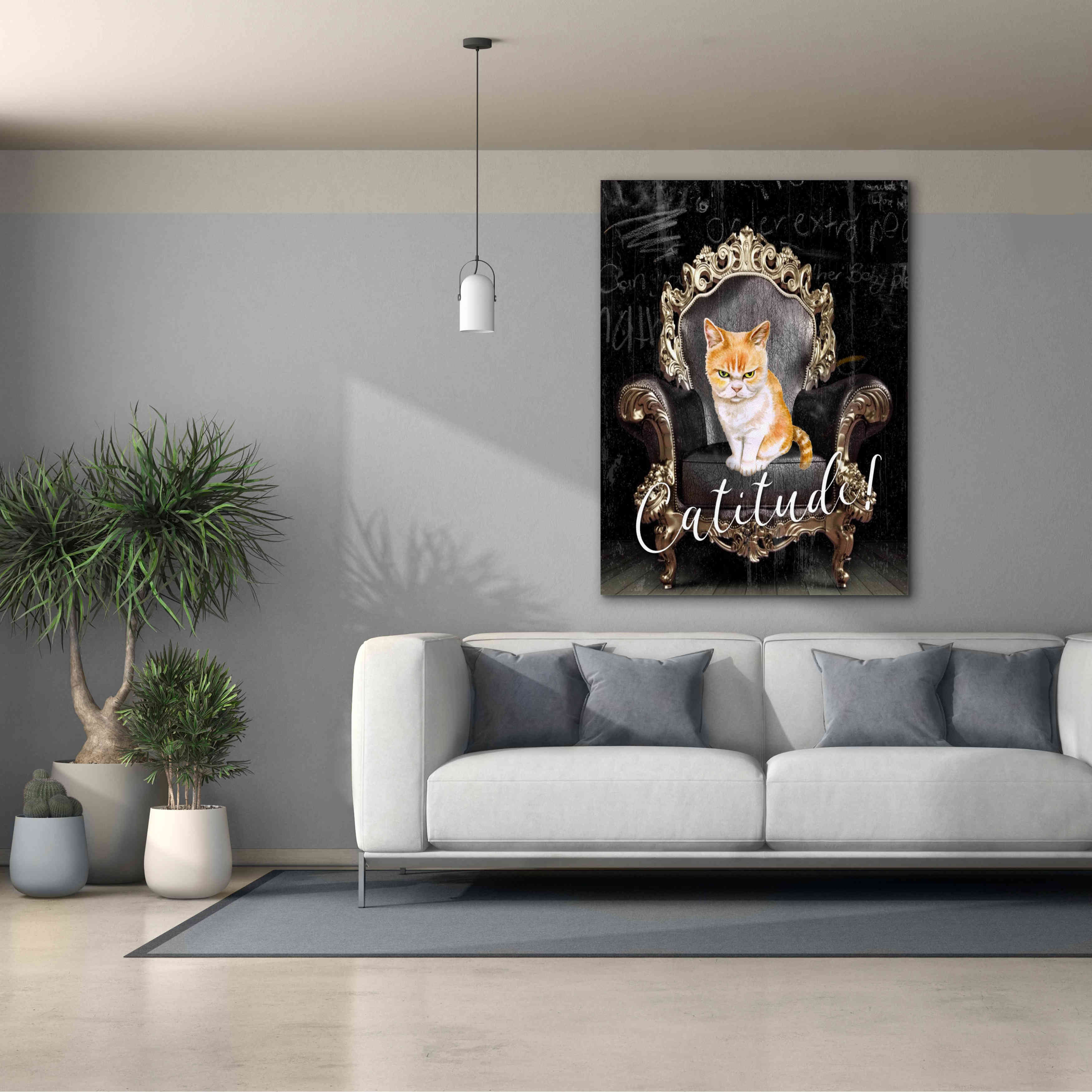 'Catitude' by Karen Smith Giclee Canvas Wall Art,40x54