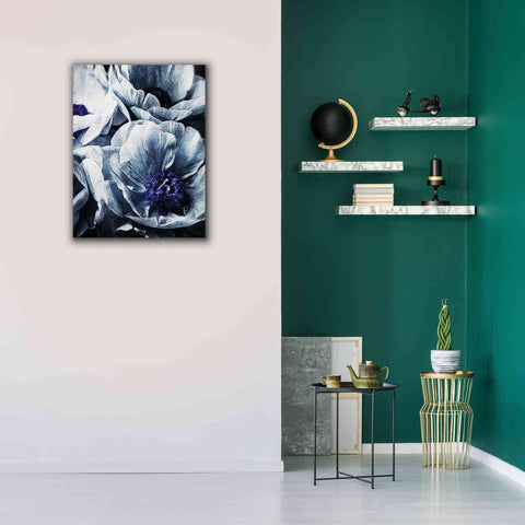 Image of 'Peony Blue Petals 2' by Ashley Aldridge Giclee Canvas Wall Art,26 x 34