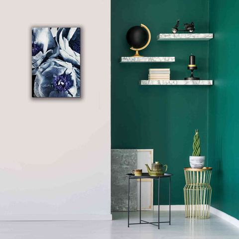 Image of 'Peony Blue Petals 3' by Ashley Aldridge Giclee Canvas Wall Art,18 x 26