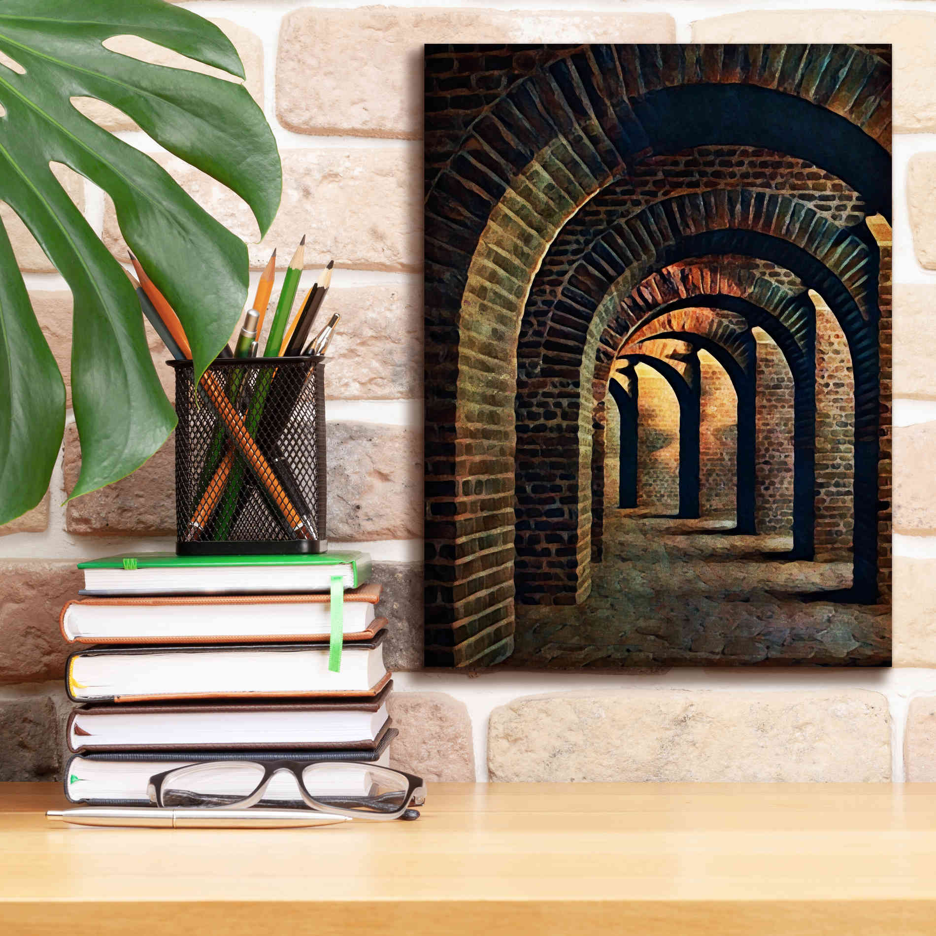 'Medieval Vaulted Cellar 1' by Ashley Aldridge Giclee Canvas Wall Art,12 x 16