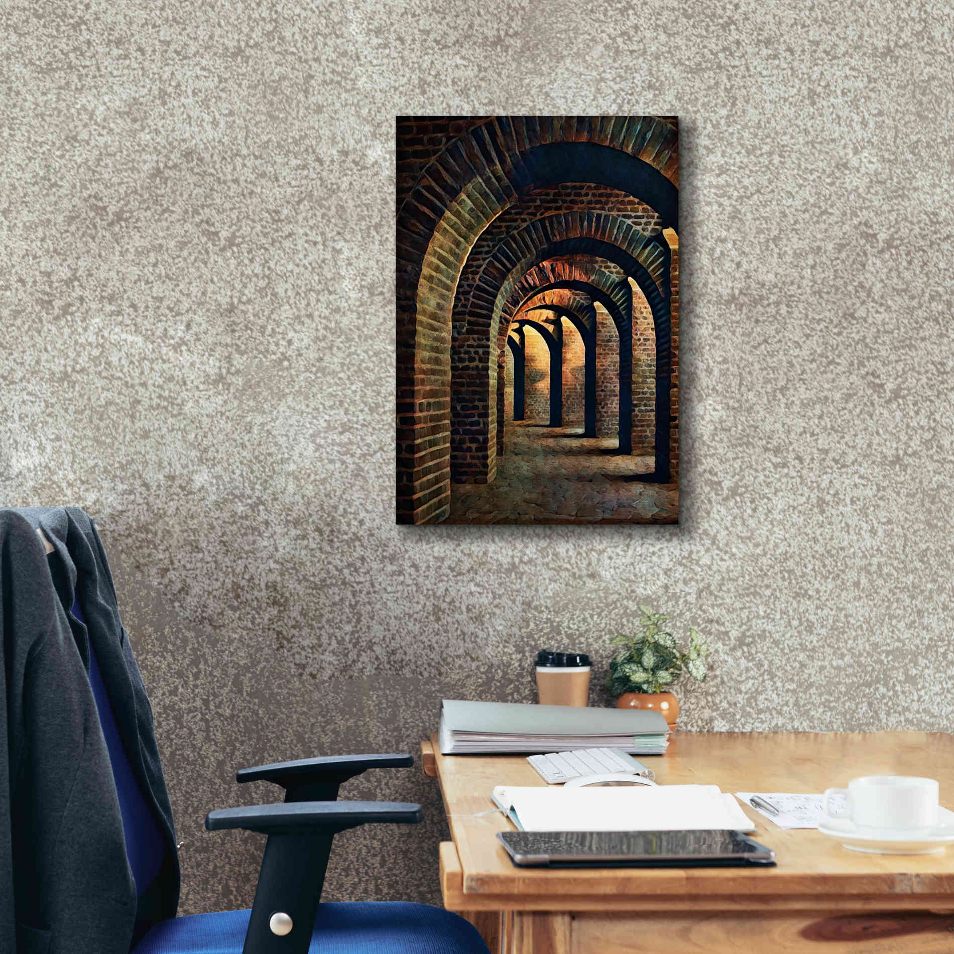 'Medieval Vaulted Cellar 1' by Ashley Aldridge Giclee Canvas Wall Art,18 x 26