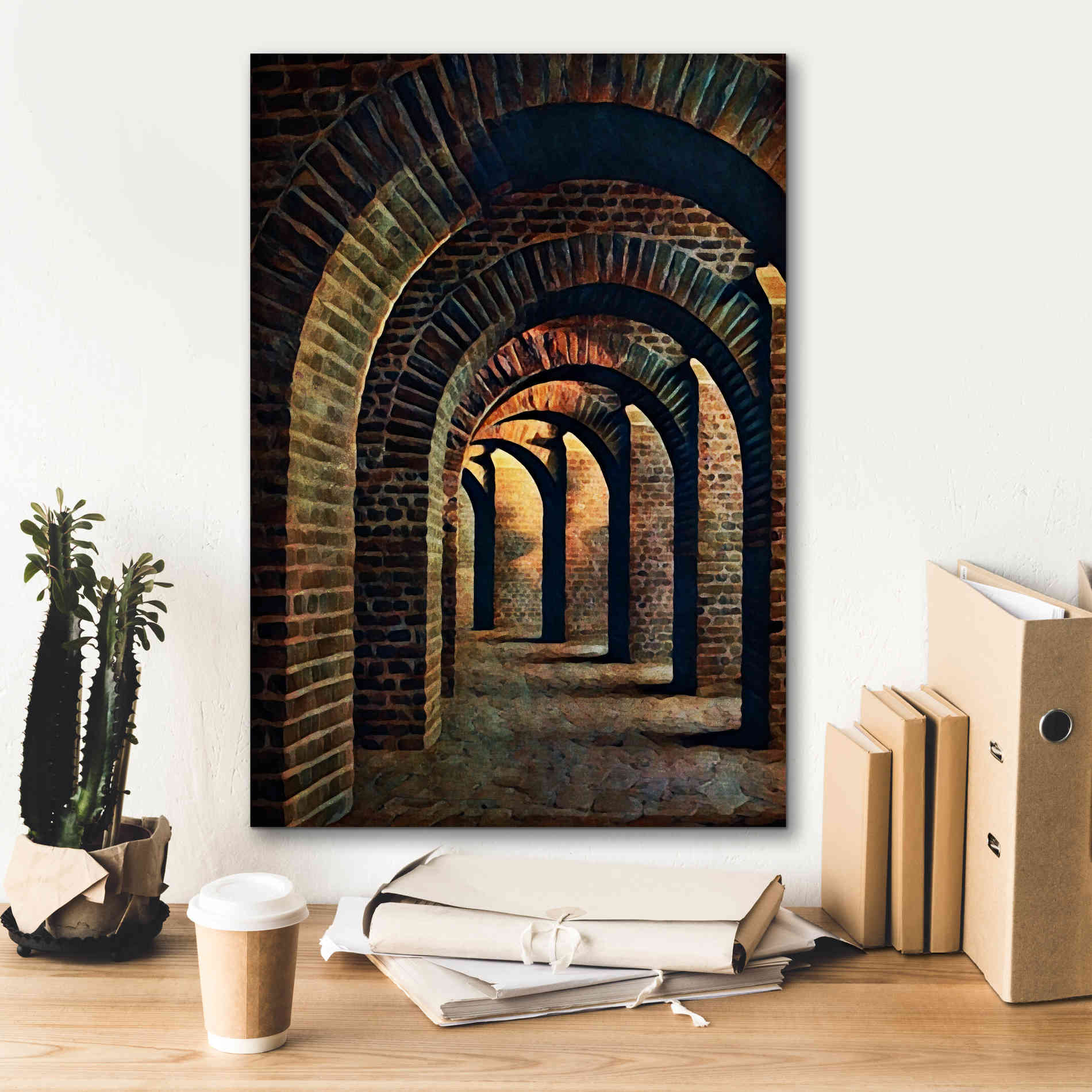 'Medieval Vaulted Cellar 1' by Ashley Aldridge Giclee Canvas Wall Art,18 x 26