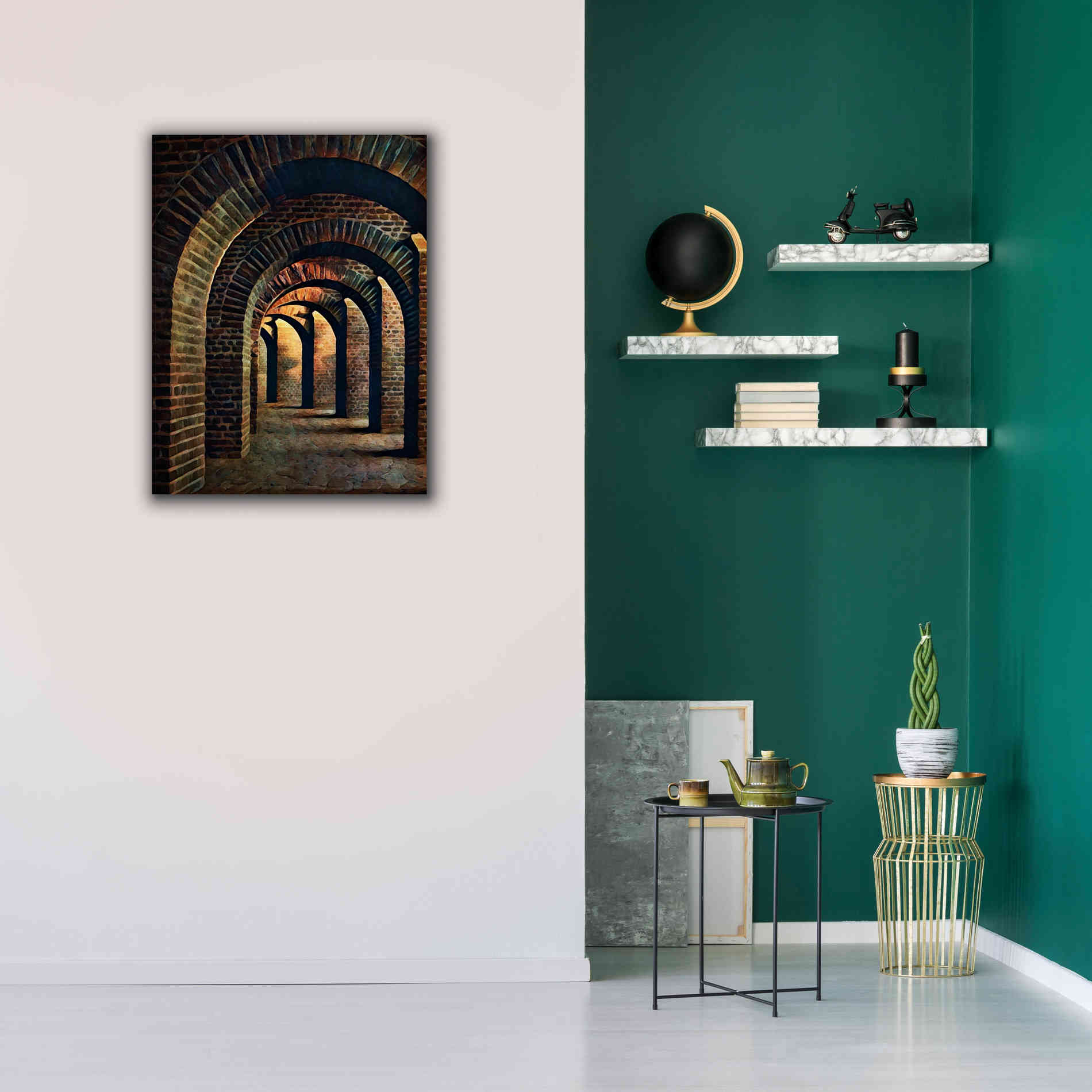 'Medieval Vaulted Cellar 1' by Ashley Aldridge Giclee Canvas Wall Art,26 x 34