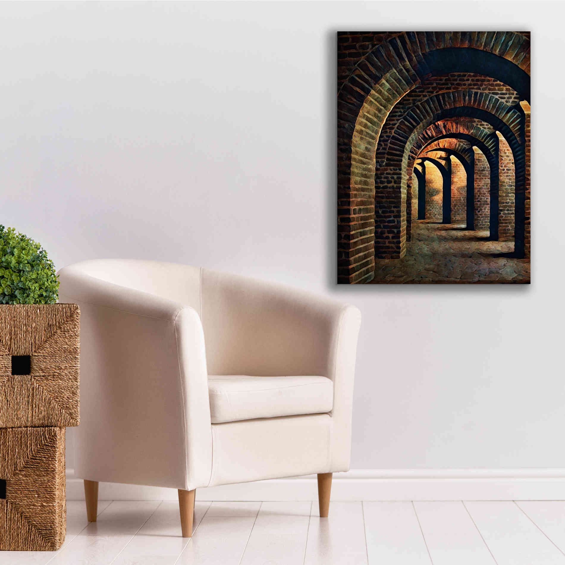 'Medieval Vaulted Cellar 1' by Ashley Aldridge Giclee Canvas Wall Art,26 x 34