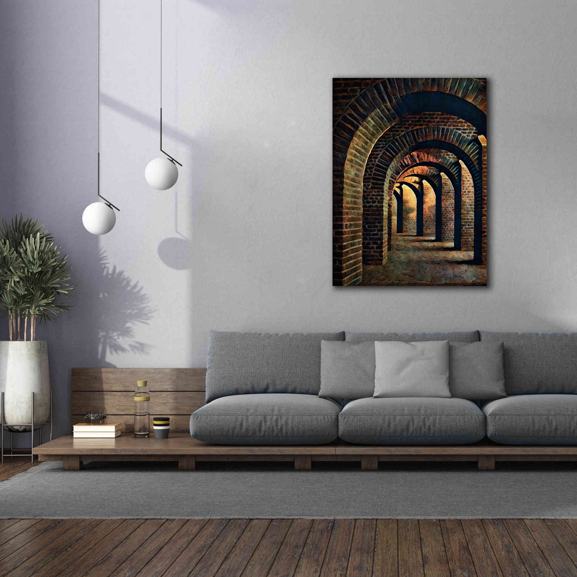 'Medieval Vaulted Cellar 1' by Ashley Aldridge Giclee Canvas Wall Art,40 x 54
