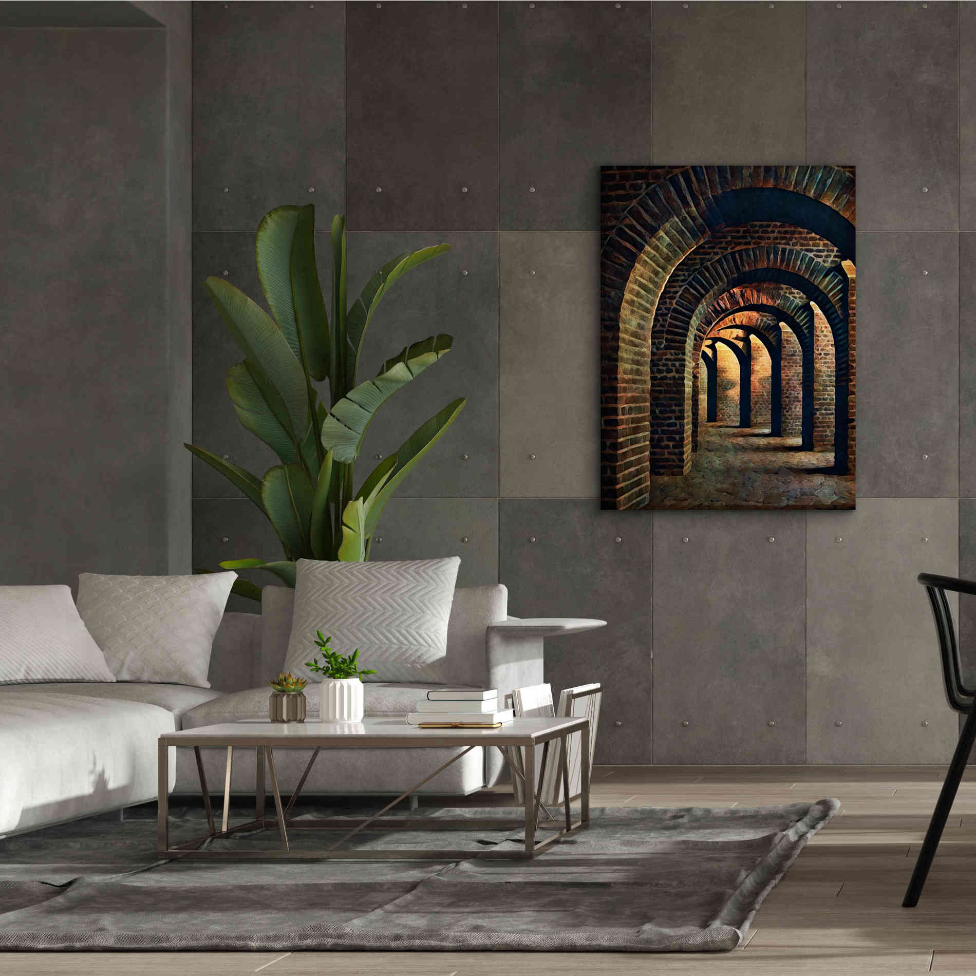 'Medieval Vaulted Cellar 1' by Ashley Aldridge Giclee Canvas Wall Art,40 x 54