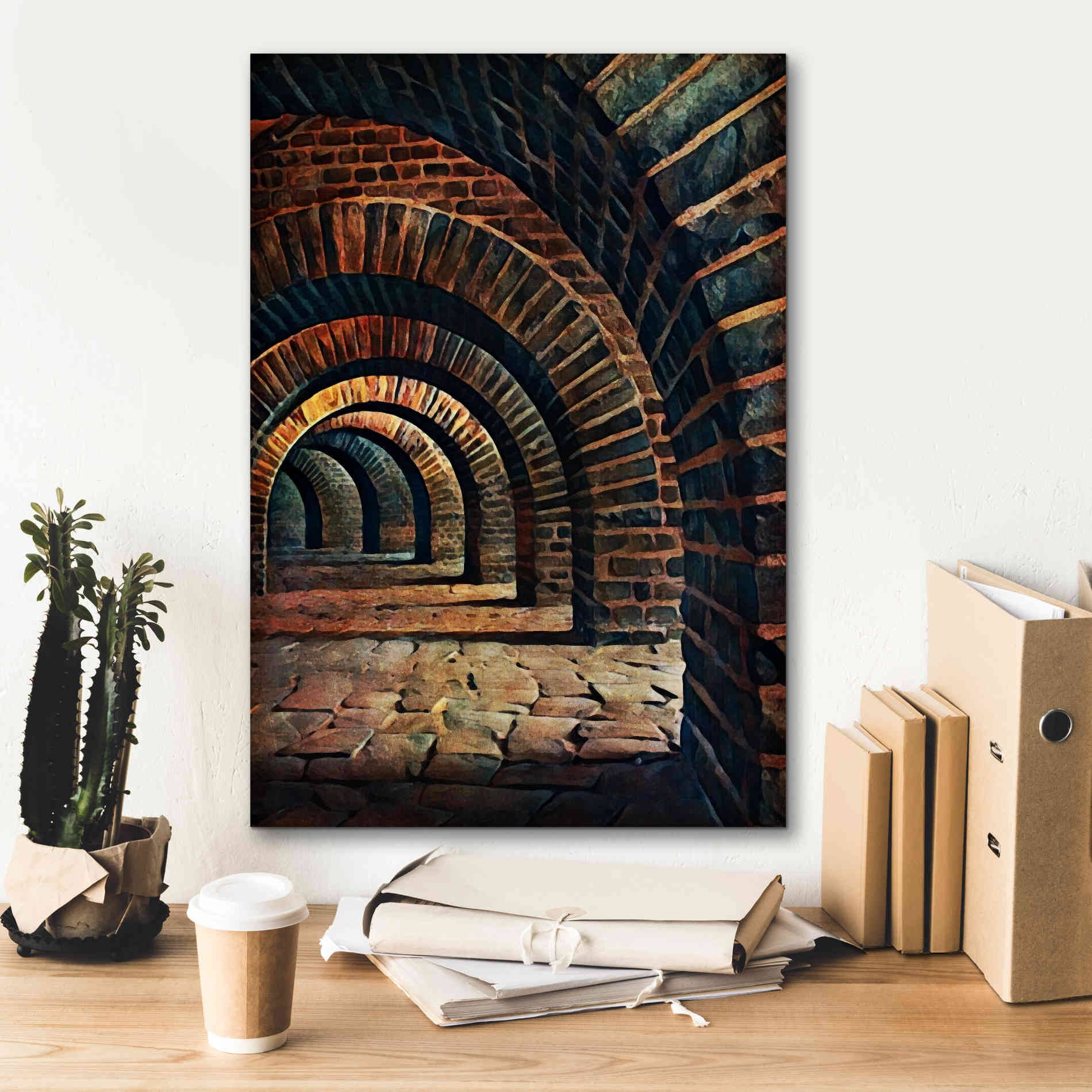 'Medieval Vaulted Cellar 2' by Ashley Aldridge Giclee Canvas Wall Art,18 x 26
