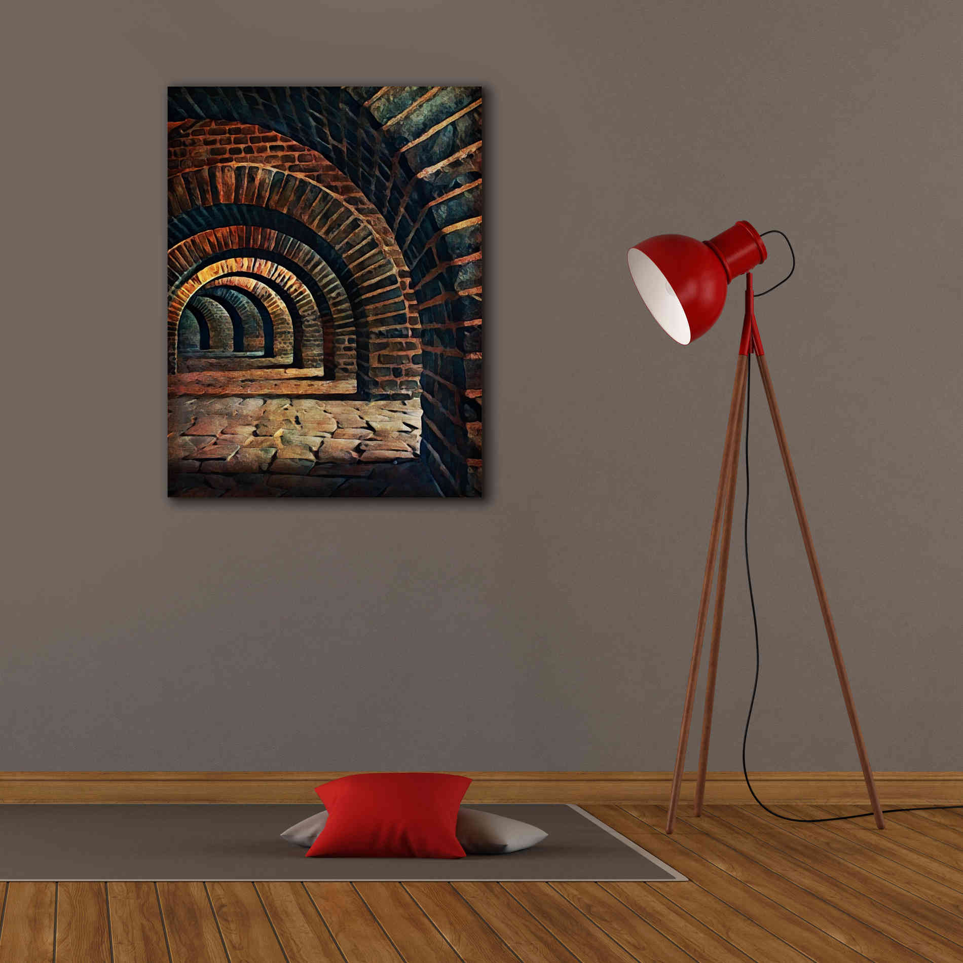 'Medieval Vaulted Cellar 2' by Ashley Aldridge Giclee Canvas Wall Art,26 x 34