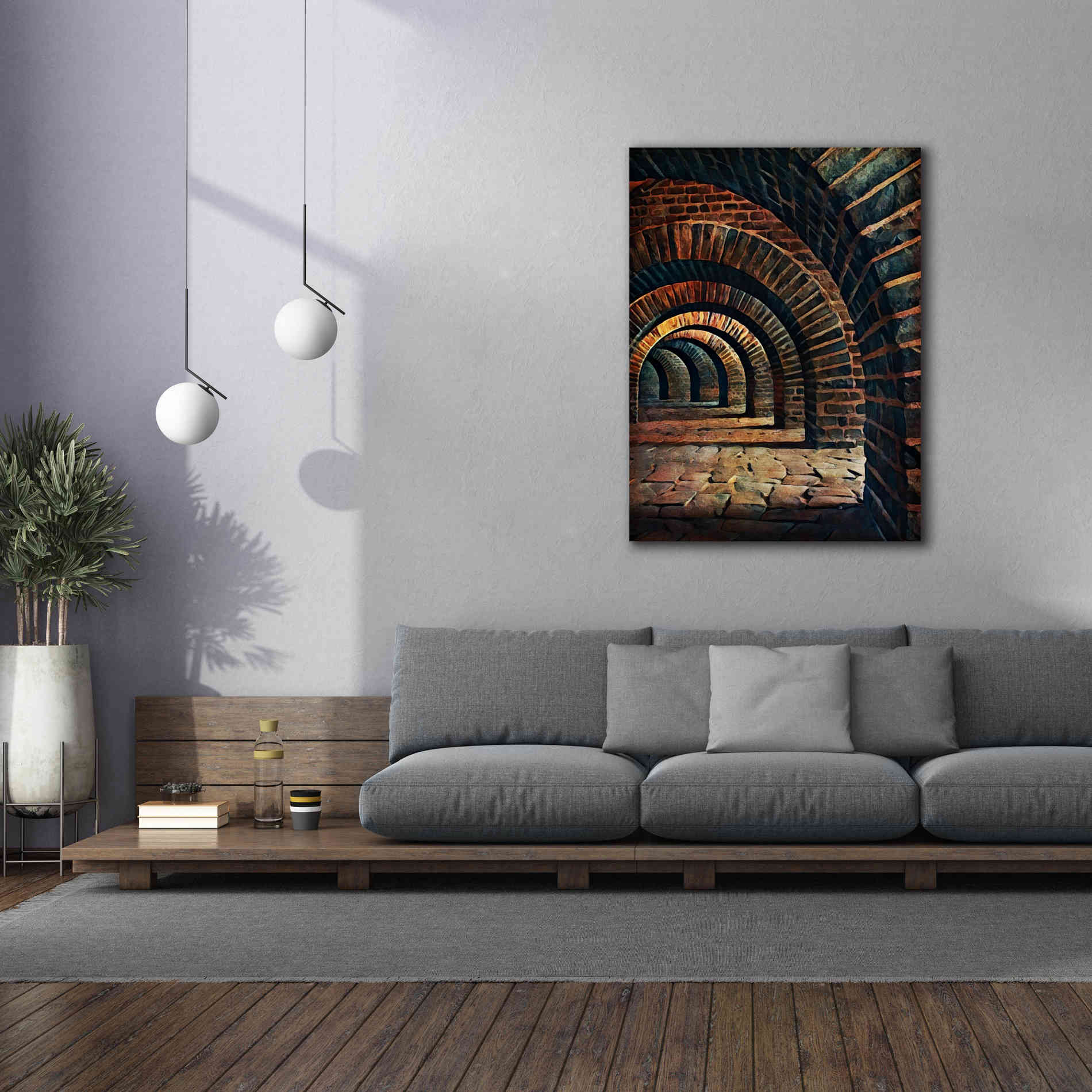 'Medieval Vaulted Cellar 2' by Ashley Aldridge Giclee Canvas Wall Art,40 x 54