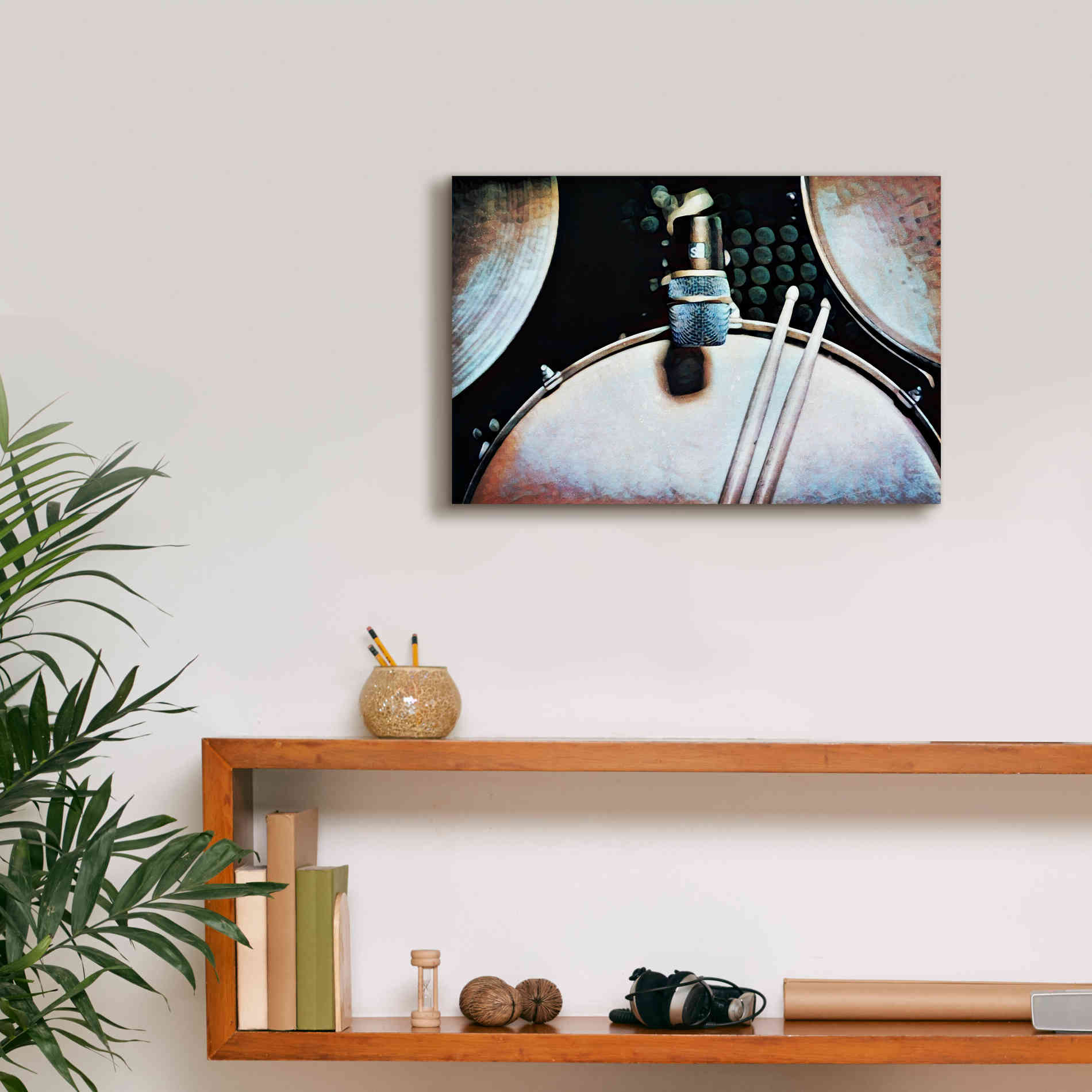 'Magnified & Musical 2' by Ashley Aldridge Giclee Canvas Wall Art,18 x 12