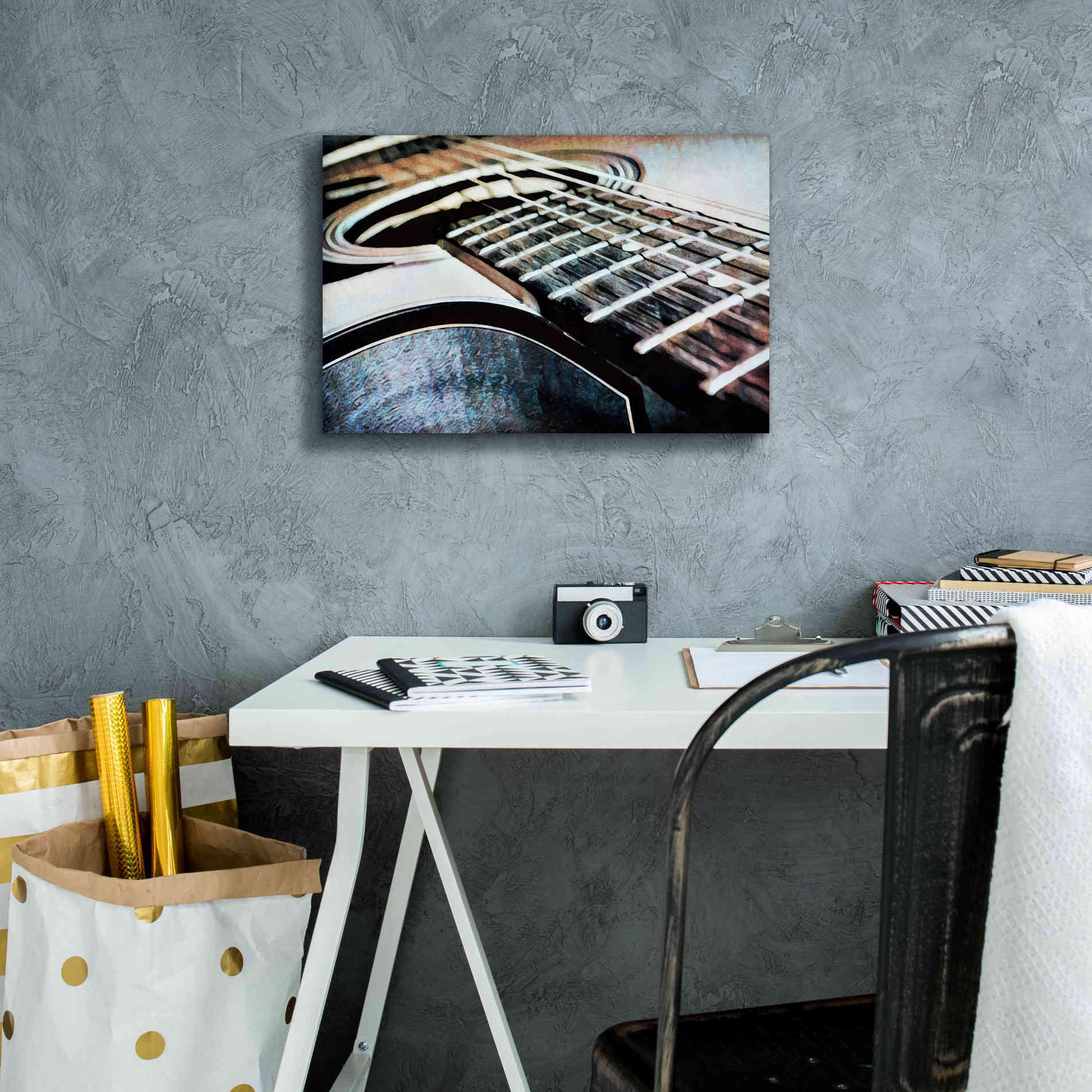 'Magnified & Musical 3' by Ashley Aldridge Giclee Canvas Wall Art,18 x 12