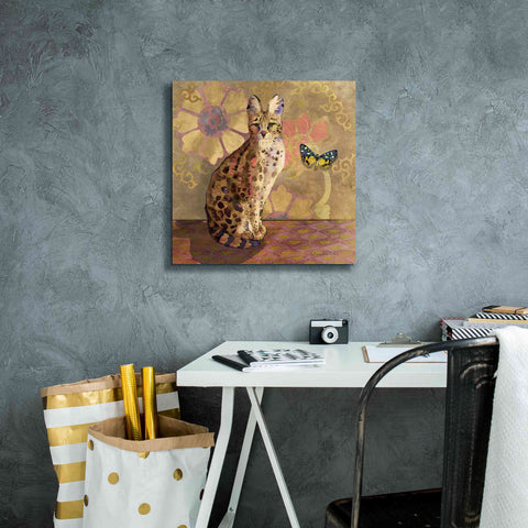 Image of 'Duchess Bellflower The Cat' by Evelia Designs Giclee Canvas Wall Art,18 x 18