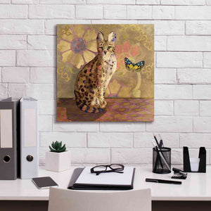 'Duchess Bellflower The Cat' by Evelia Designs Giclee Canvas Wall Art,18 x 18