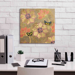 'Duchess Bellflower Paper' by Evelia Designs Giclee Canvas Wall Art,18 x 18