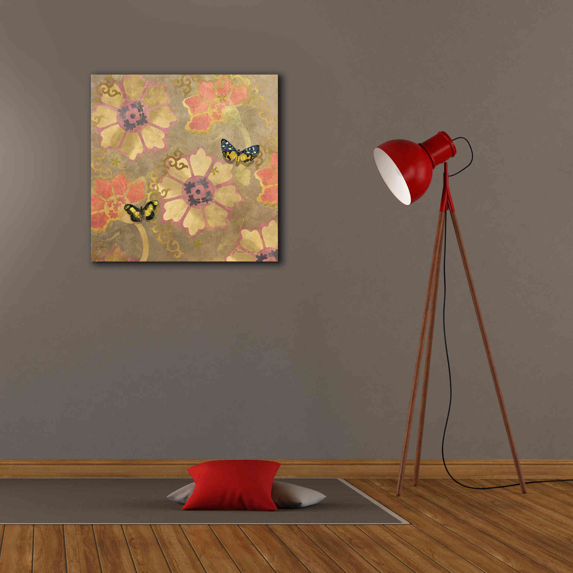 'Duchess Bellflower Paper' by Evelia Designs Giclee Canvas Wall Art,26 x 26