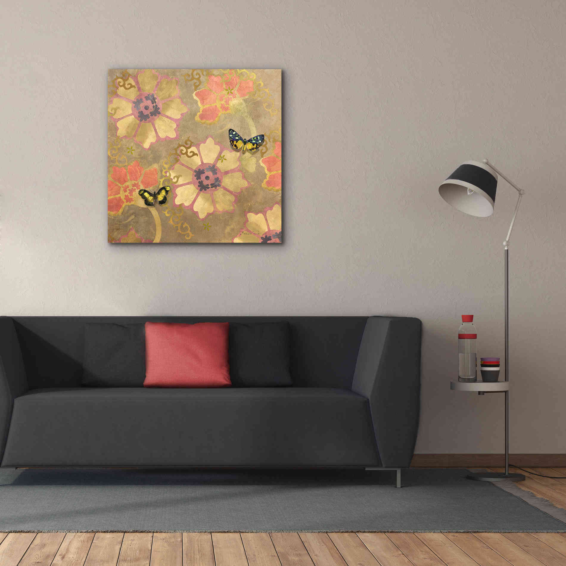 'Duchess Bellflower Paper' by Evelia Designs Giclee Canvas Wall Art,37 x 37