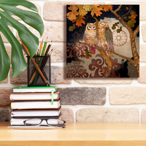 Image of 'Singing Owl' by Evelia Designs Giclee Canvas Wall Art,12 x 12