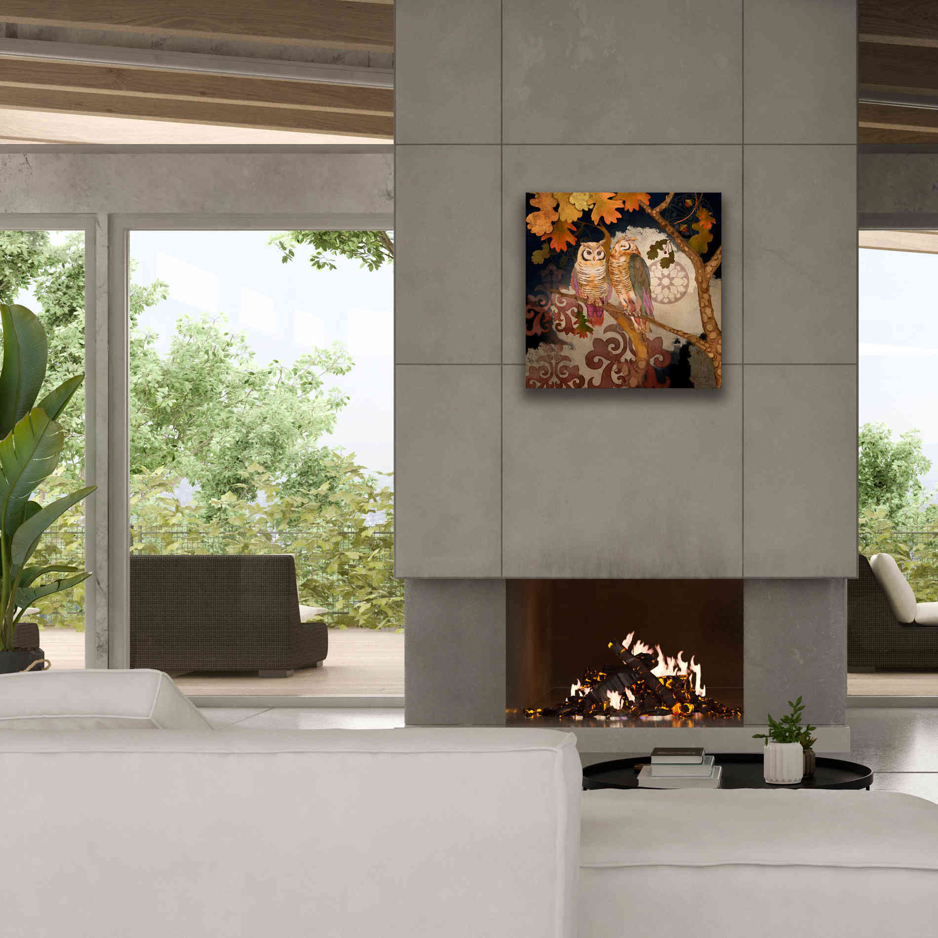 'Singing Owl' by Evelia Designs Giclee Canvas Wall Art,26 x 26