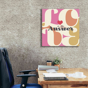 'Love Is The Answer' by Evelia Designs Giclee Canvas Wall Art,26 x 26