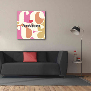'Love Is The Answer' by Evelia Designs Giclee Canvas Wall Art,37 x 37