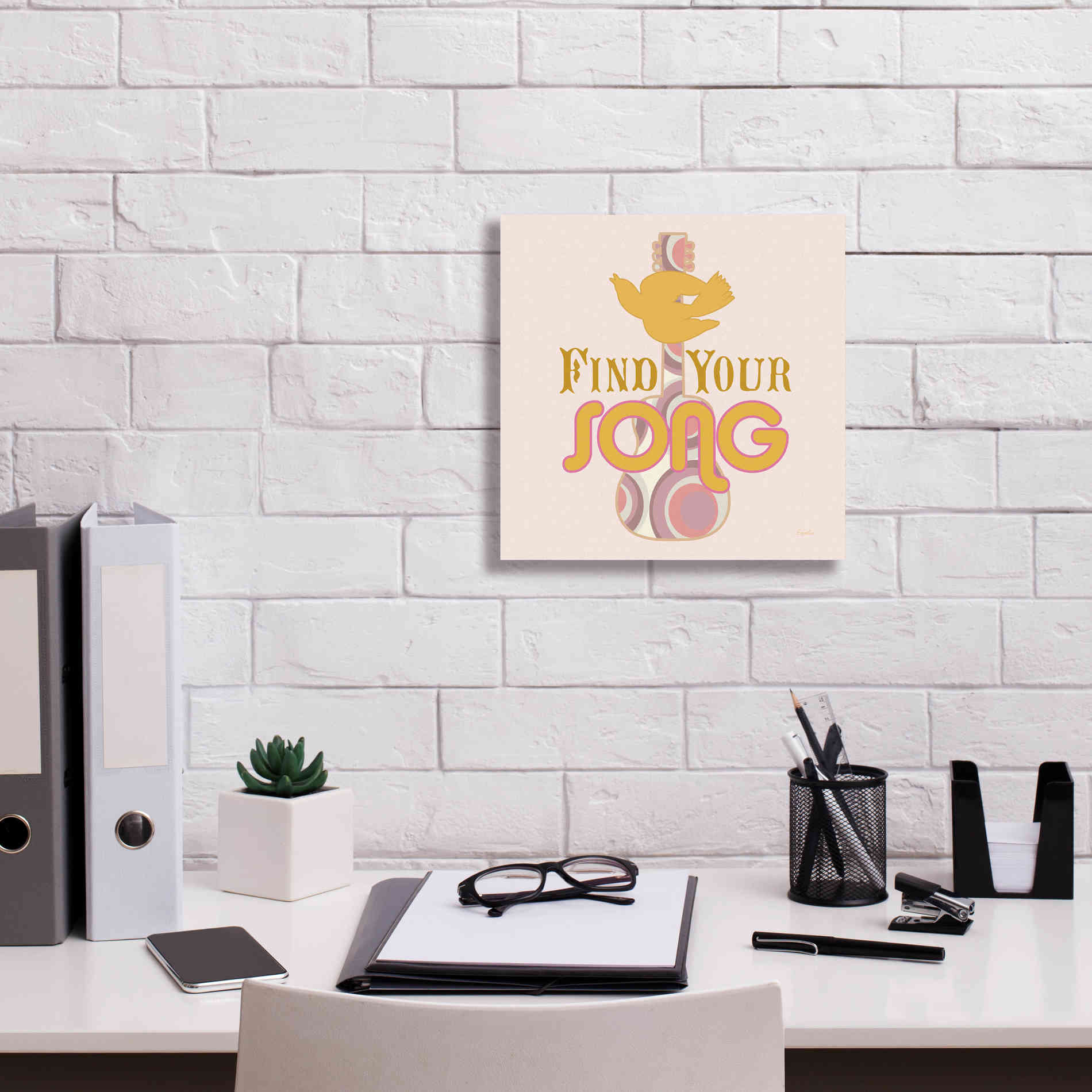 'Find Your Song' by Evelia Designs Giclee Canvas Wall Art,12 x 12