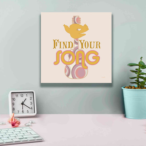 Image of 'Find Your Song' by Evelia Designs Giclee Canvas Wall Art,12 x 12