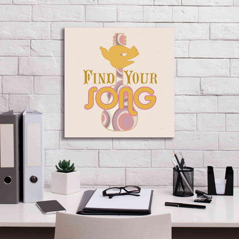 Image of 'Find Your Song' by Evelia Designs Giclee Canvas Wall Art,18 x 18