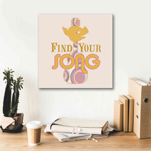 'Find Your Song' by Evelia Designs Giclee Canvas Wall Art,18 x 18