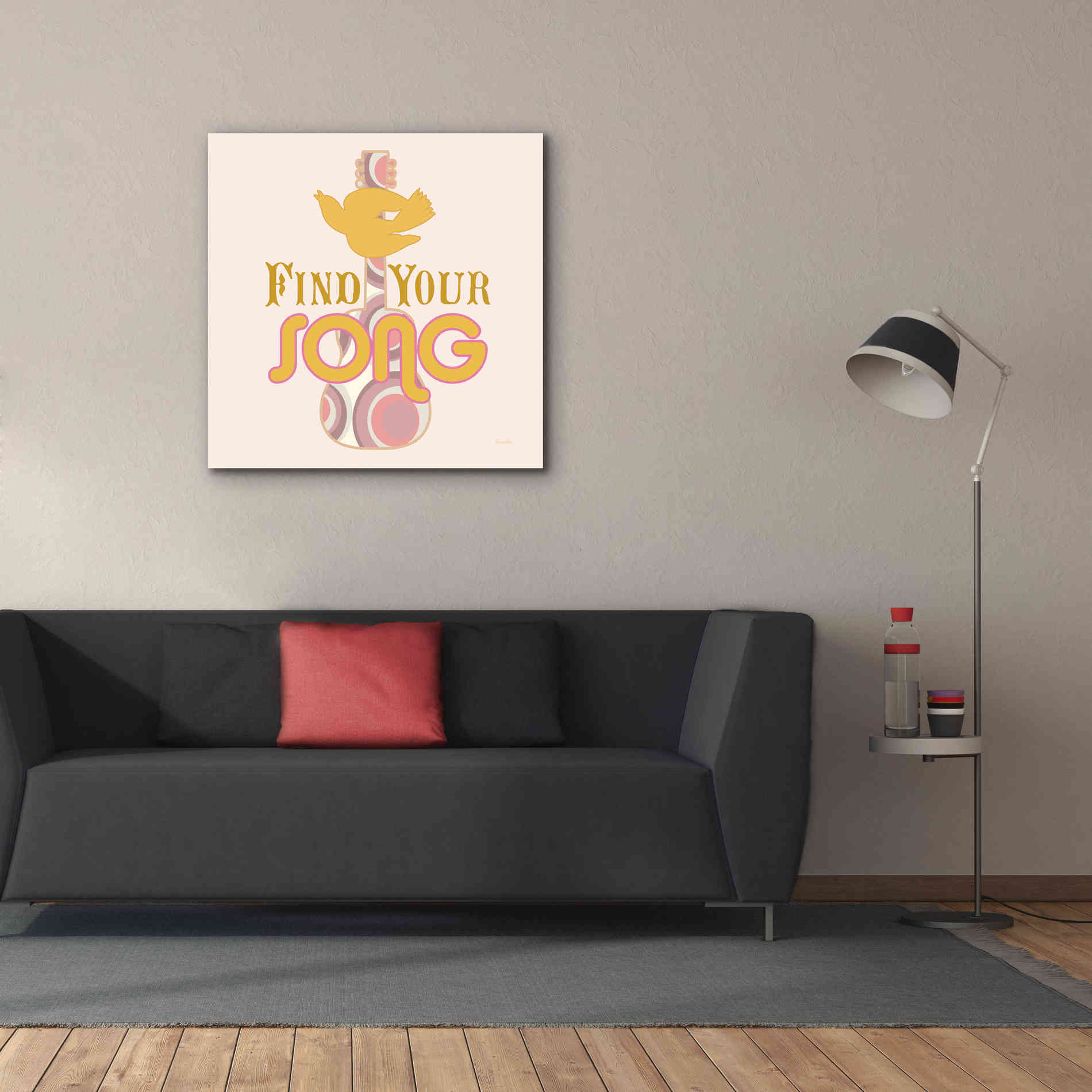 'Find Your Song' by Evelia Designs Giclee Canvas Wall Art,37 x 37