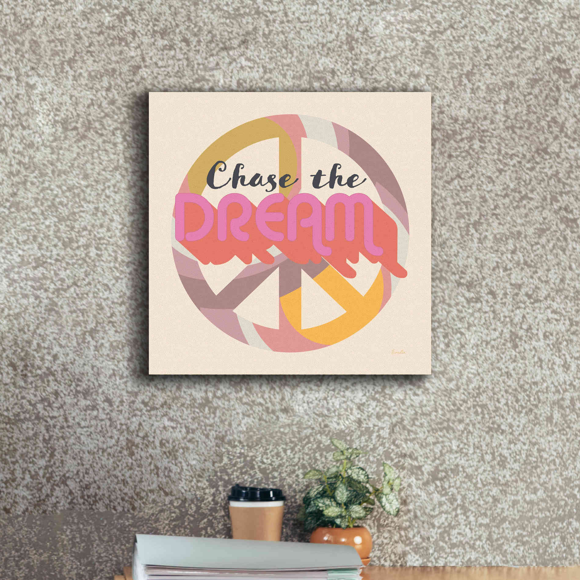 'Chase The Dream' by Evelia Designs Giclee Canvas Wall Art,18 x 18