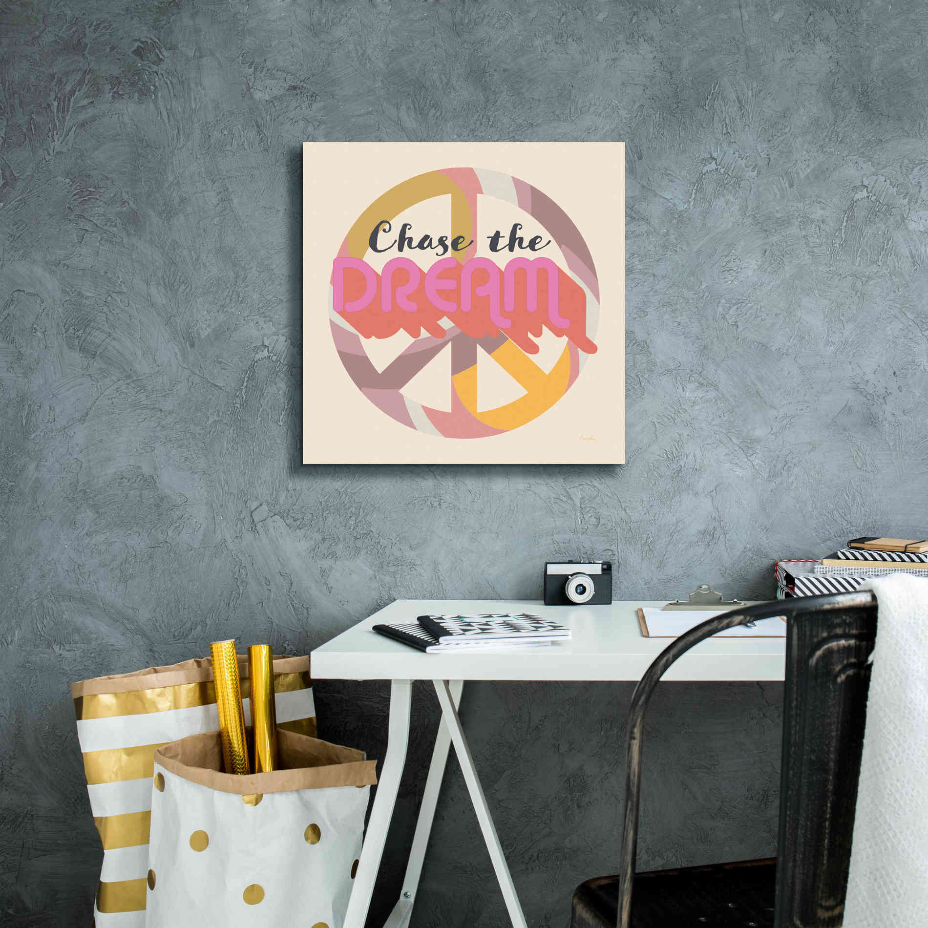 'Chase The Dream' by Evelia Designs Giclee Canvas Wall Art,18 x 18