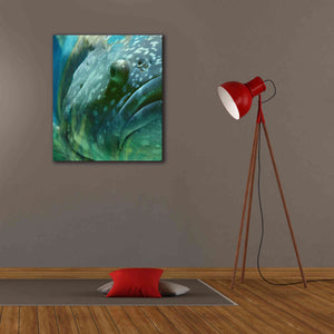 'Turquoise Splash One' by Steve Hunziker Giclee Canvas Wall Art,26 x 30