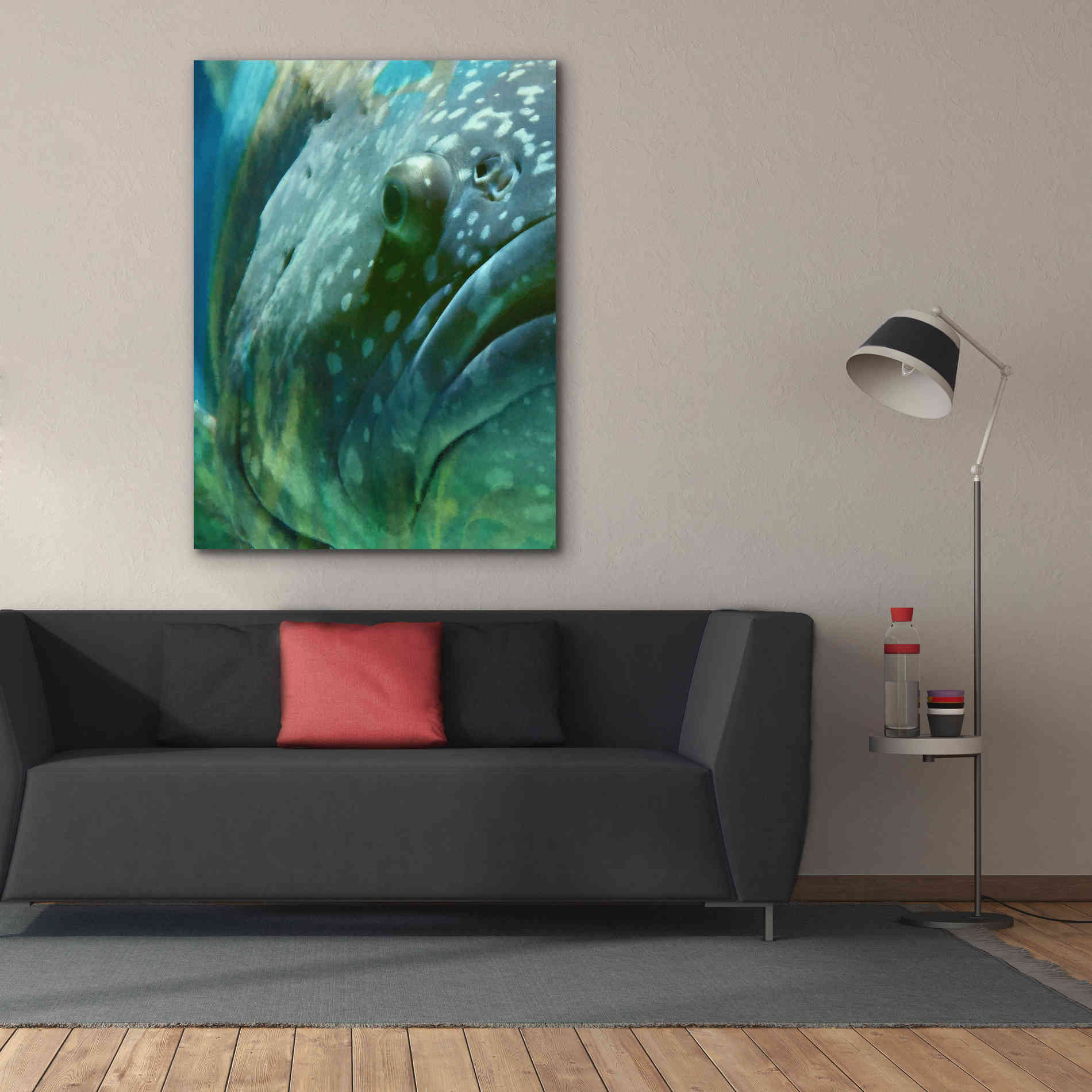 'Turquoise Splash One' by Steve Hunziker Giclee Canvas Wall Art,40 x 54