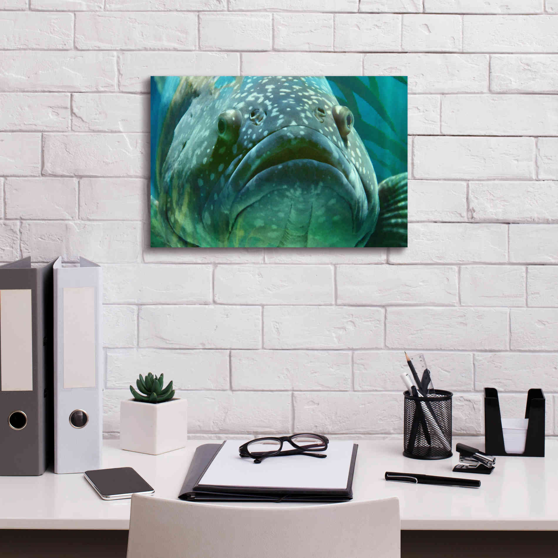 'Turquoisesplash Two' by Steve Hunziker Giclee Canvas Wall Art,18 x 12