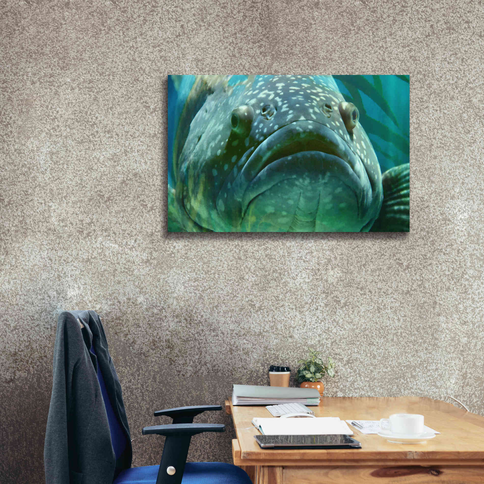 'Turquoisesplash Two' by Steve Hunziker Giclee Canvas Wall Art,40 x 26