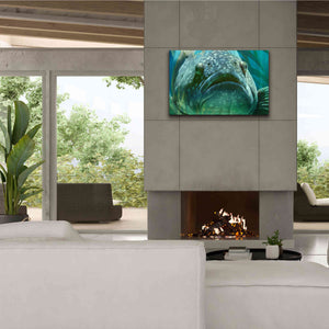 'Turquoisesplash Two' by Steve Hunziker Giclee Canvas Wall Art,40 x 26