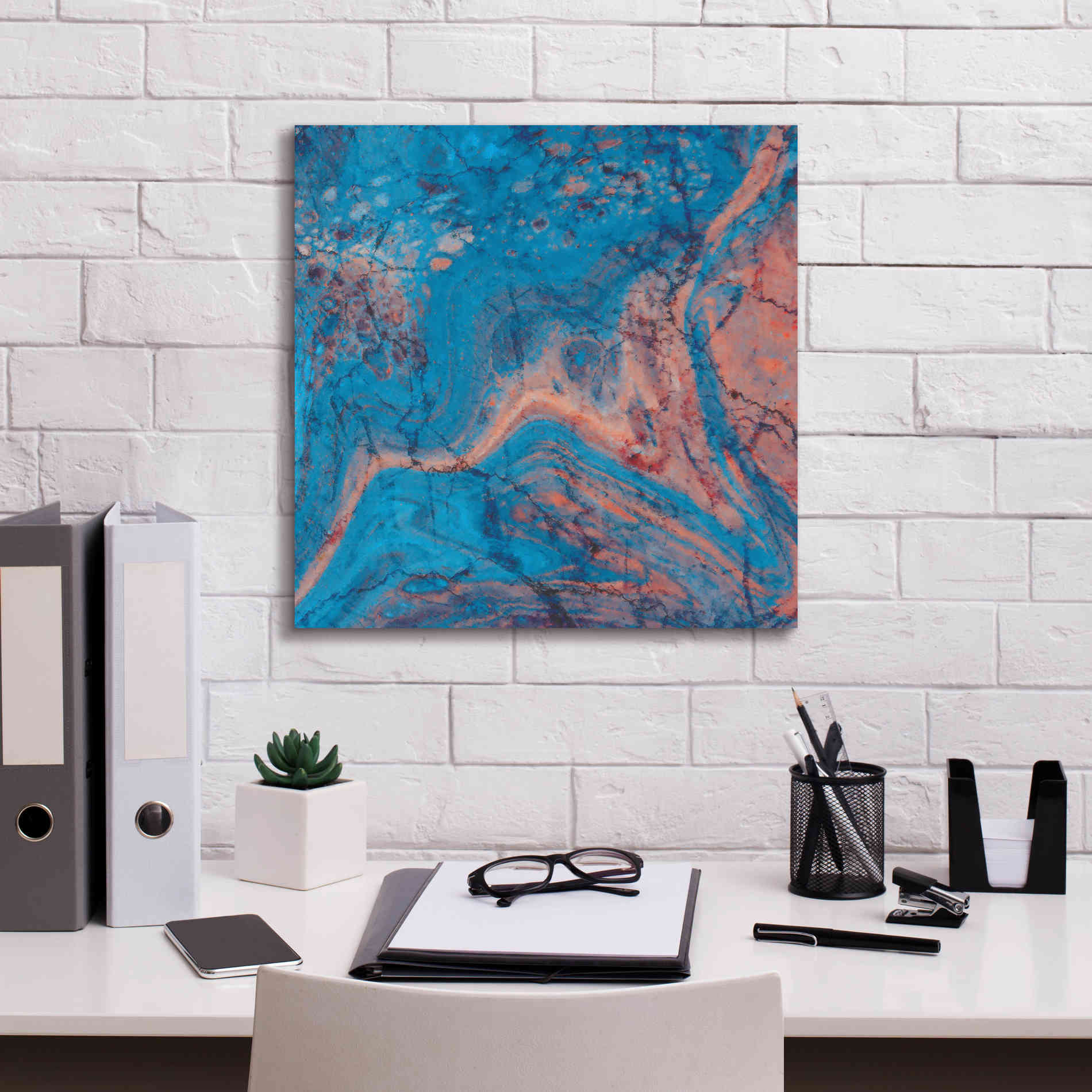 'Craquelure One' by Steve Hunziker Giclee Canvas Wall Art,18 x 18