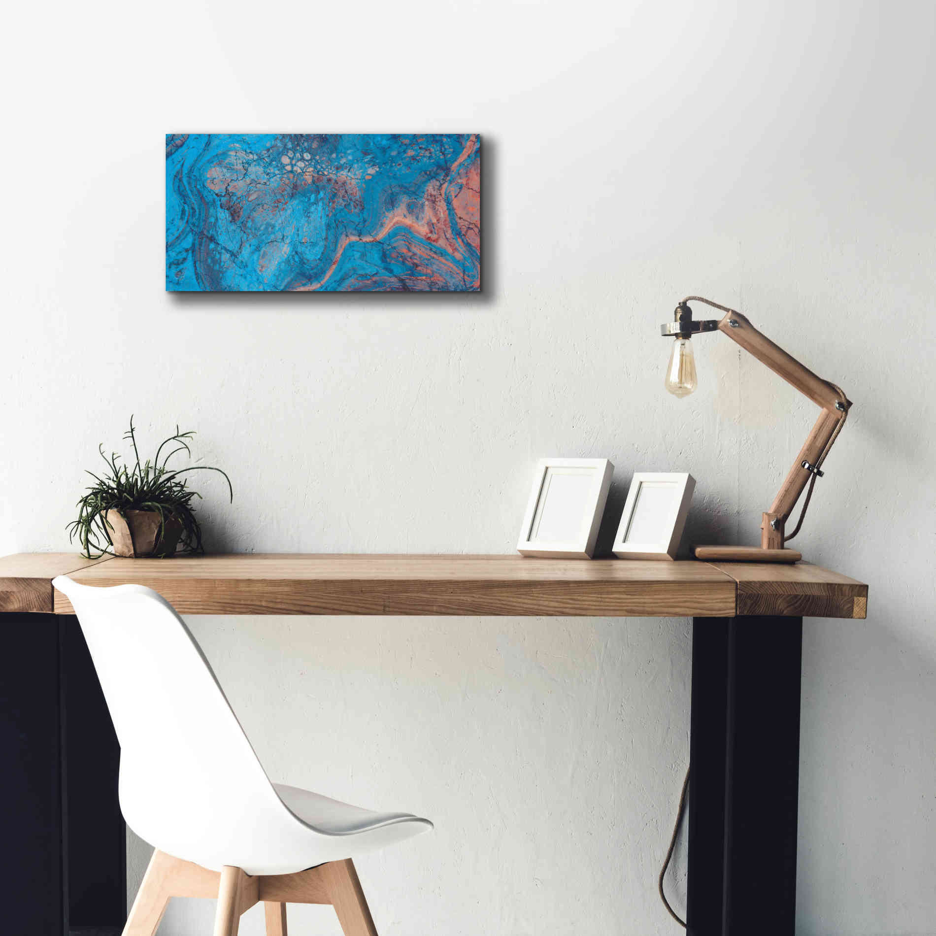 'Craquelure Three' by Steve Hunziker Giclee Canvas Wall Art,24 x 12