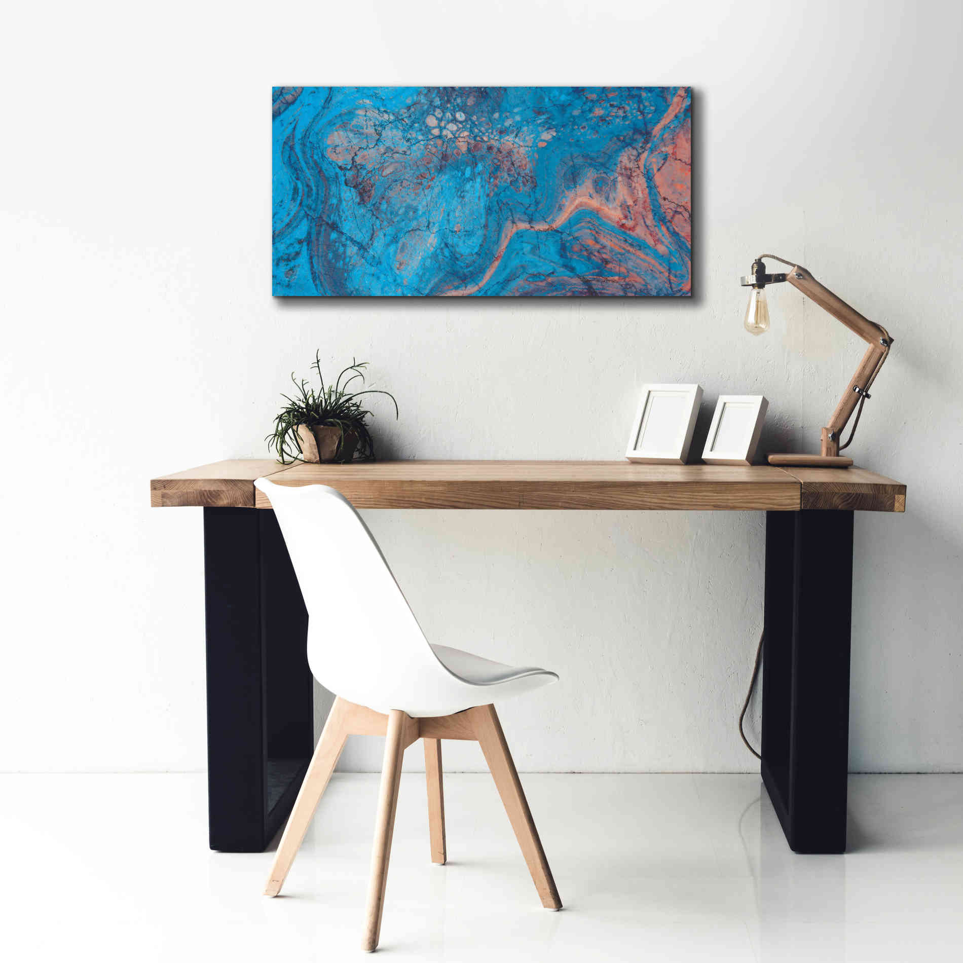 'Craquelure Three' by Steve Hunziker Giclee Canvas Wall Art,40 x 20