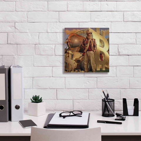 Image of 'Bitcoin Deco Eleven' by Steve Hunziker Giclee Canvas Wall Art,12 x 12