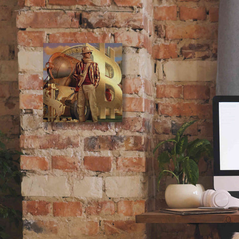 Image of 'Bitcoin Deco Eleven' by Steve Hunziker Giclee Canvas Wall Art,12 x 12