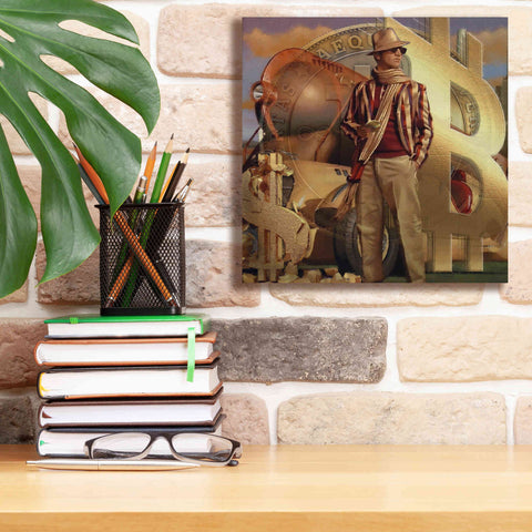 Image of 'Bitcoin Deco Eleven' by Steve Hunziker Giclee Canvas Wall Art,12 x 12