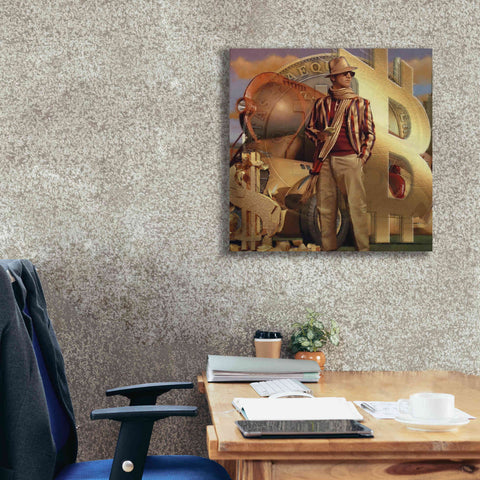 Image of 'Bitcoin Deco Eleven' by Steve Hunziker Giclee Canvas Wall Art,26 x 26