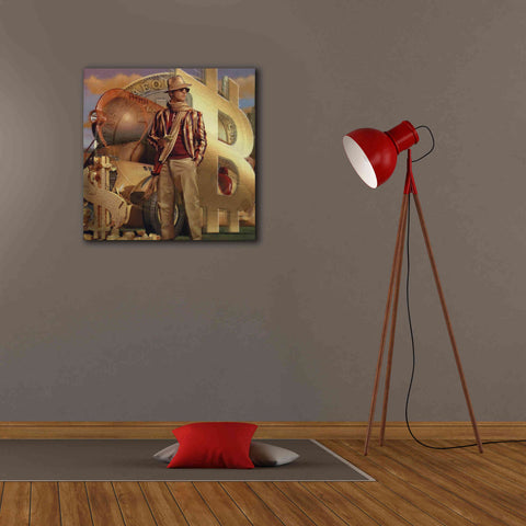 Image of 'Bitcoin Deco Eleven' by Steve Hunziker Giclee Canvas Wall Art,26 x 26