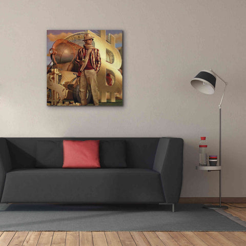 Image of 'Bitcoin Deco Eleven' by Steve Hunziker Giclee Canvas Wall Art,37 x 37