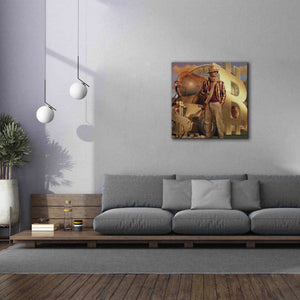 'Bitcoin Deco Eleven' by Steve Hunziker Giclee Canvas Wall Art,37 x 37