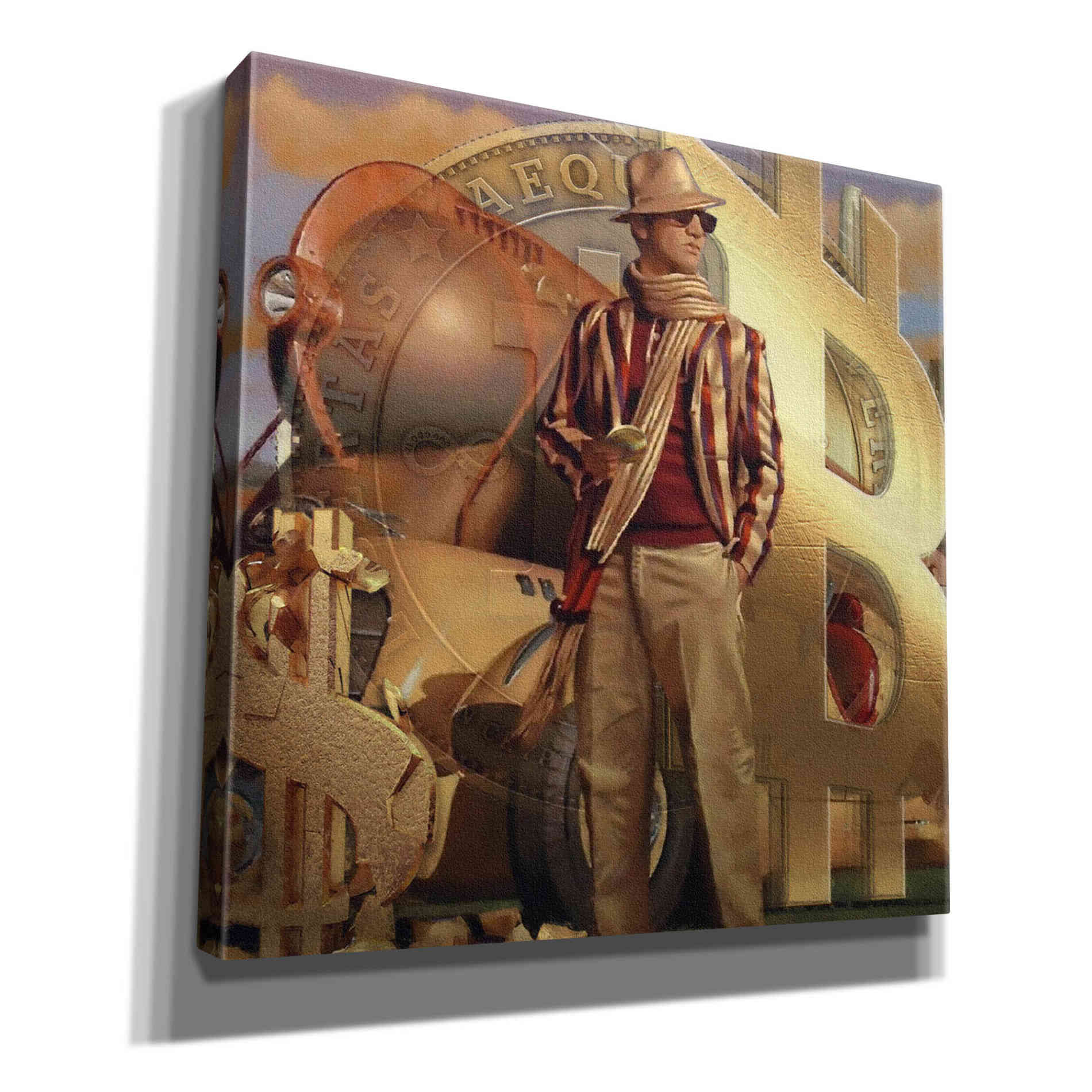 'Bitcoin Deco Eleven' by Steve Hunziker Giclee Canvas Wall Art