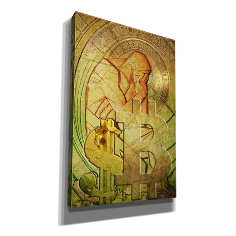 Image of 'Bitcoin Deco Eight' by Steve Hunziker Giclee Canvas Wall Art