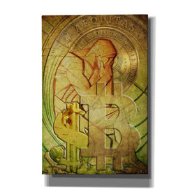 'Bitcoin Deco Eight' by Steve Hunziker Giclee Canvas Wall Art