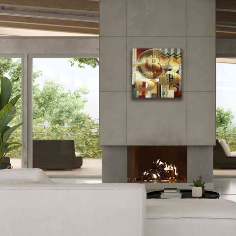 Image of 'Bitcoin Deco Seven' by Steve Hunziker Giclee Canvas Wall Art,26 x 26